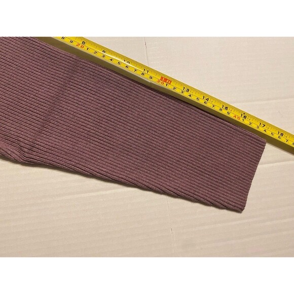 SPENSER JEREMY Silk Blend 3/4 Sleeve Collar Ribbed Sweater Top •XL• Purple - Picture 10 of 11
